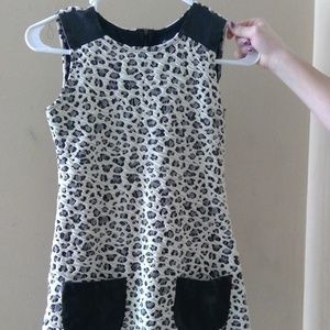 Cream and black dress